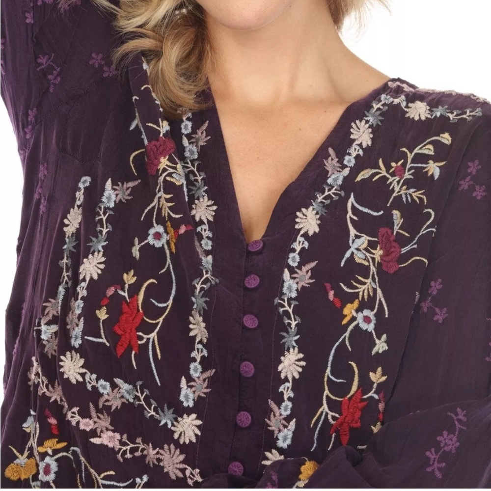 Johnny Was extremely heavily embroidered Eloise midi dress NWT - Picture 10 of 12